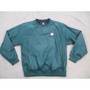 Dunbrooke Windbreaker Mens Medium Green Golf Jacket Pullover Active Lined